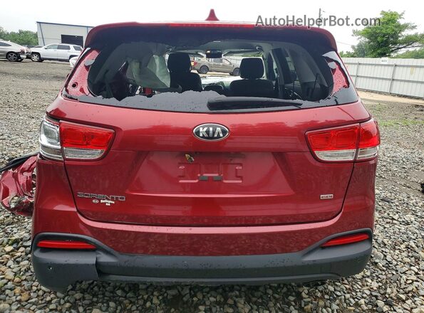 5XYPG4A39GG055528 2016 KIA SORENTO Red უკანა ხედი
