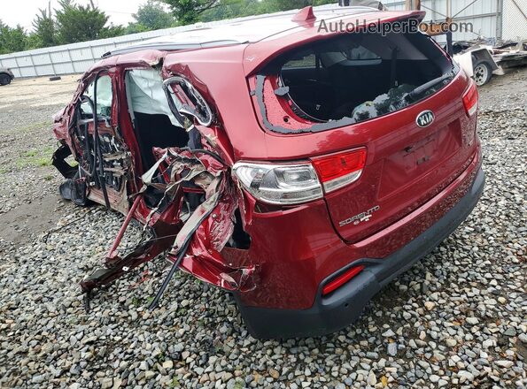 5XYPG4A39GG055528 2016 KIA SORENTO Red უკანა მარცხენა