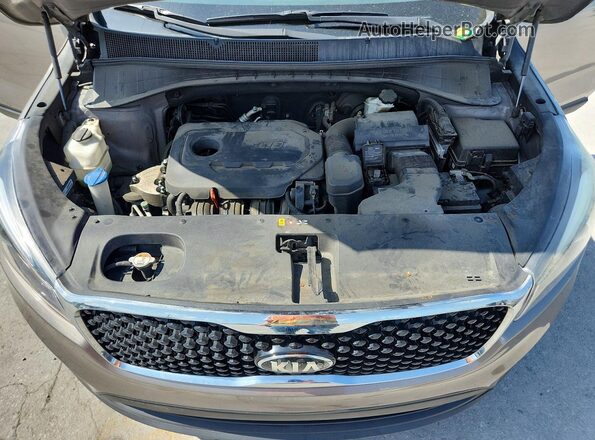 5XYPG4A39GG137484 2016 KIA SORENTO Charcoal ძრავის განყოფილების ხედი