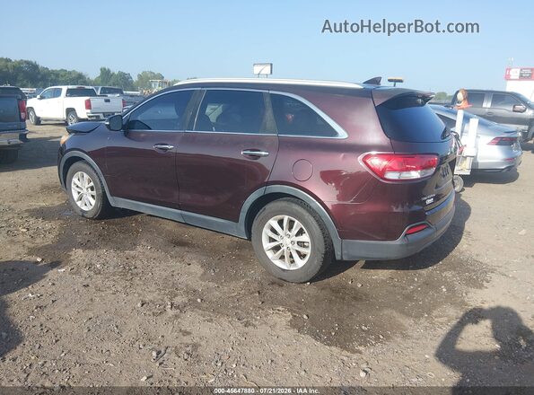 5XYPG4A52GG004213 2016 KIA SORENTO Burgundy Հետևի ձախ