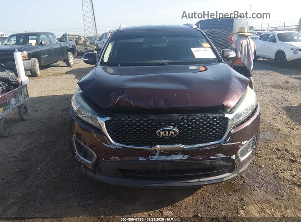 5XYPG4A52GG004213 2016 KIA SORENTO Burgundy Սարքավորումների վահանակի տեսք