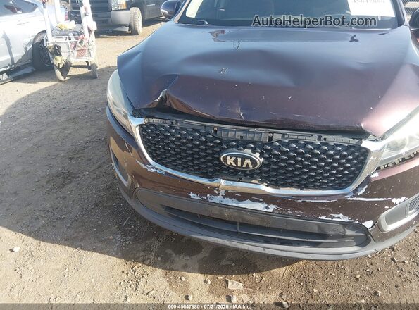 5XYPG4A52GG004213 2016 KIA SORENTO Burgundy Դիմացի տեսք
