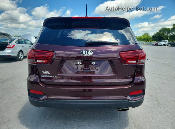 5XYPG4A52LG609536 2020 KIA SORENTO Burgundy Вид ззаду