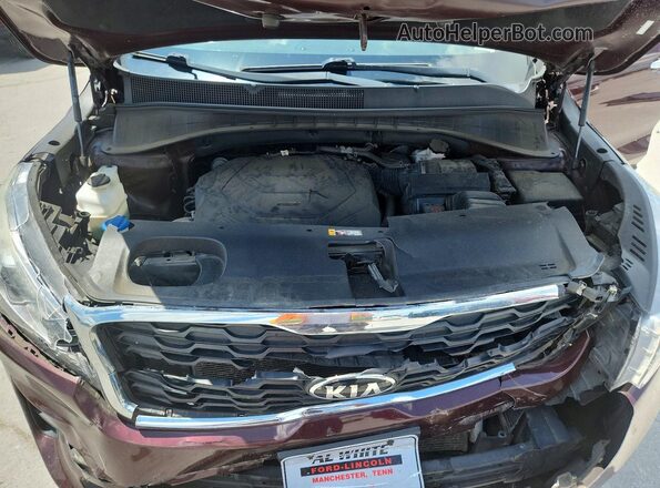 5XYPG4A52LG609536 2020 KIA SORENTO Burgundy Вид підкапотного простору