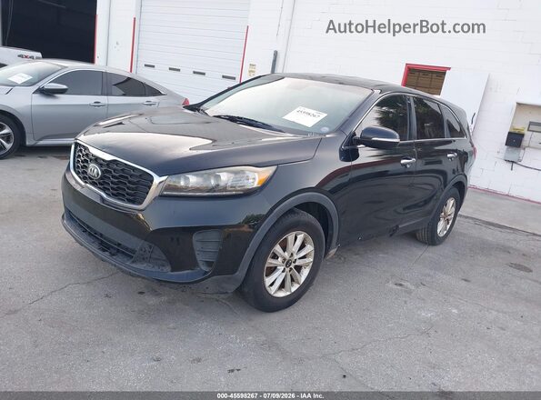 5XYPG4A55KG484496 2019 KIA SORENTO Black Առջևի ձախ երեք քառորդ տեսարան