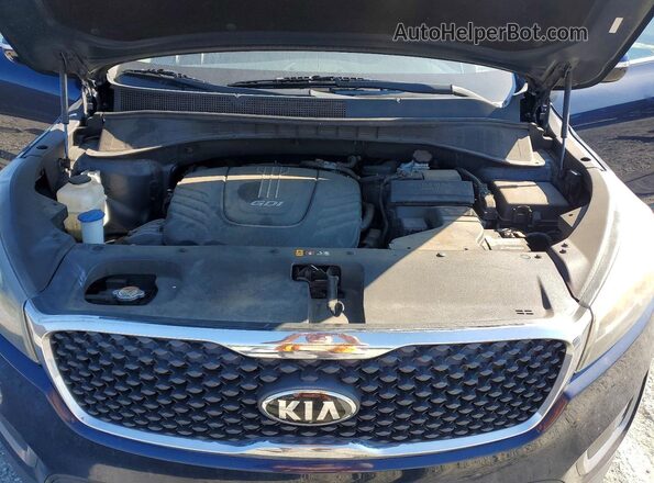 5XYPG4A5XGG162444 2016 KIA SORENTO Blue ძრავის განყოფილების ხედი