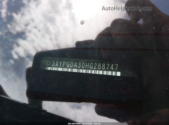5XYPGDA30HG288747 2017 KIA SORENTO Maroon Widok komory silnika