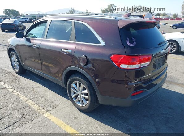 5XYPGDA31GG044443 2016 KIA SORENTO Burgundy Հետևի ձախ