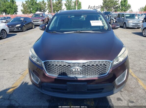 5XYPGDA31GG044443 2016 KIA SORENTO Burgundy Դիմացի տեսք