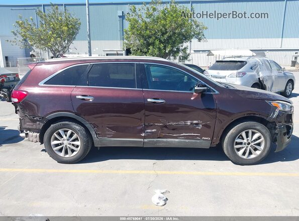 5XYPGDA31GG056091 2016 KIA SORENTO Burgundy უკანა სალონის ხედი