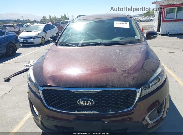 5XYPGDA31GG056091 2016 KIA SORENTO Burgundy ხელსაწყოთა პანელის ხედი