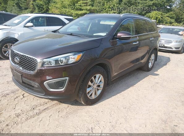 5XYPGDA33GG079453 2016 KIA SORENTO Maroon Առջևի ձախ երեք քառորդ տեսարան