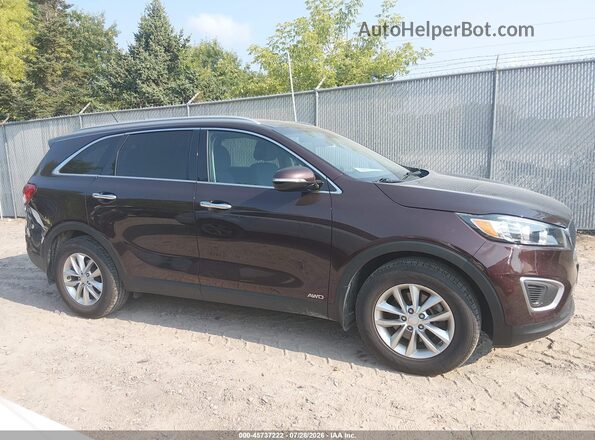 5XYPGDA33GG079453 2016 KIA SORENTO Maroon Սալոնի հետևի տեսք