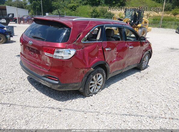 5XYPGDA34GG168643 2016 KIA SORENTO Red Задня права чверть