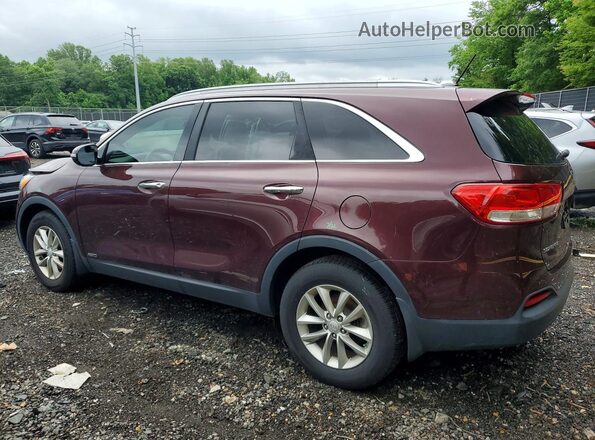 5XYPGDA35GG127082 2016 KIA SORENTO Бордовый Задняя левая четверть