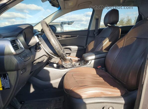 5XYPGDA36HG191391 2017 KIA SORENTO Серый Вид салона спереди