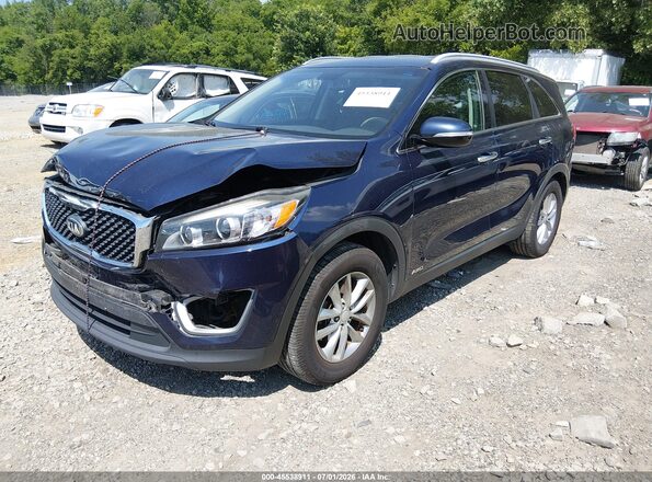 5XYPGDA37GG151318 2016 KIA SORENTO Blue Առջևի ձախ երեք քառորդ տեսարան