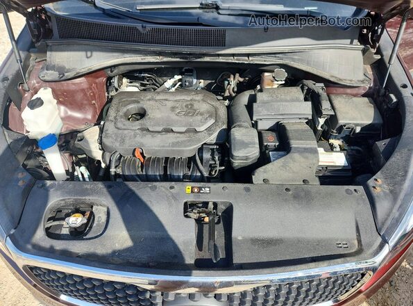 5XYPGDA37JG373591 2018 KIA SORENTO Maroon ძრავის განყოფილების ხედი