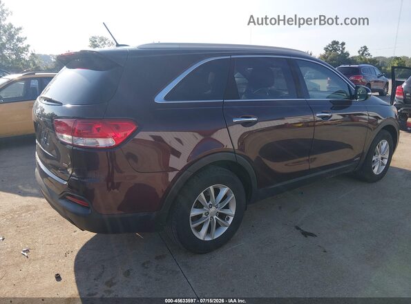5XYPGDA38GG127643 2016 KIA SORENTO Burgundy Trasero derecho