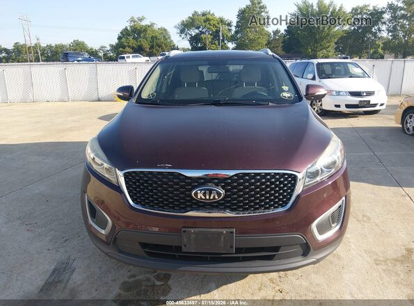 5XYPGDA38GG127643 2016 KIA SORENTO Burgundy Vista frontal