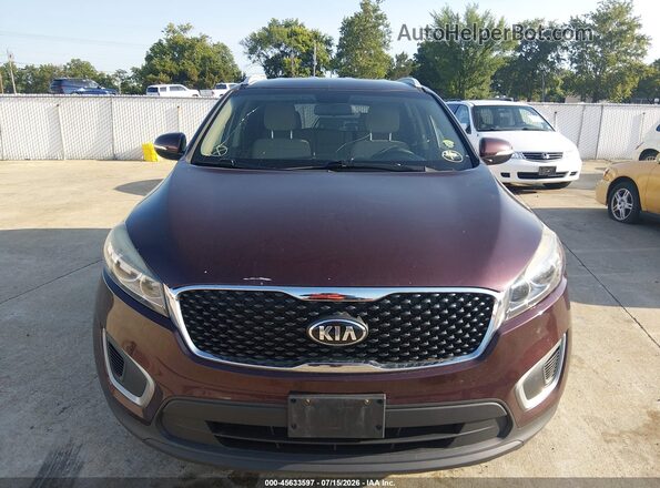 5XYPGDA38GG127643 2016 KIA SORENTO Burgundy Vista del cuadro de instrumentos