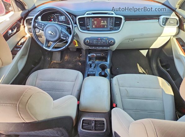 5XYPGDA38HG209907 2017 KIA SORENTO Red Առջևի վահանակի տեսք