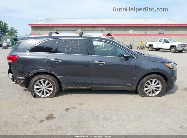 5XYPGDA38HG295316 2017 KIA SORENTO Gray Սալոնի հետևի տեսք
