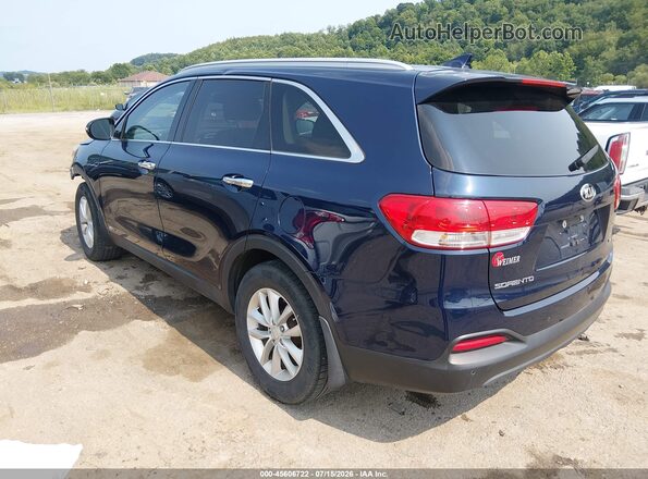 5XYPGDA38JG352247 2018 KIA SORENTO Синий Задняя левая четверть