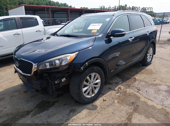 5XYPGDA38JG352247 2018 KIA SORENTO Синий Передняя левая четверть