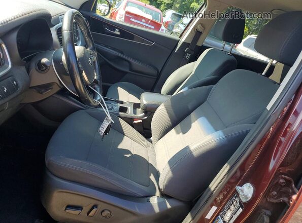 5XYPGDA3XKG439276 2019 KIA SORENTO Burgundy Widok wnętrza z przodu