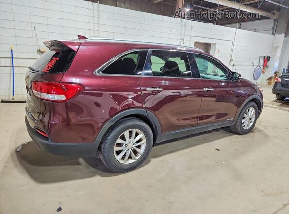 5XYPGDA52GG127462 2016 KIA SORENTO Burgundy Trasero derecho