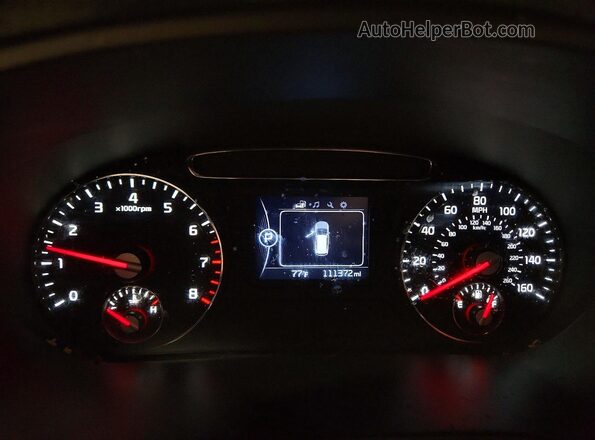 5XYPGDA52GG127462 2016 KIA SORENTO Burgundy Vista del cuadro de instrumentos