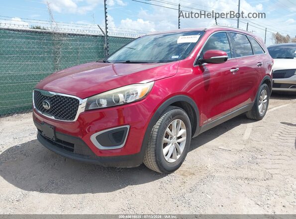 5XYPGDA52GG176211 2016 KIA SORENTO Red Przód lewy