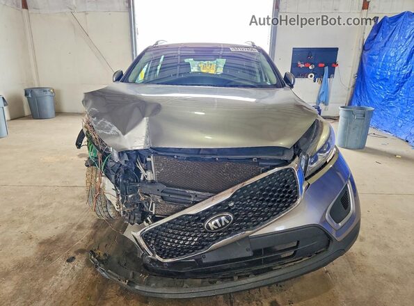 5XYPGDA52HG320650 2017 KIA SORENTO Silver Widok z przodu
