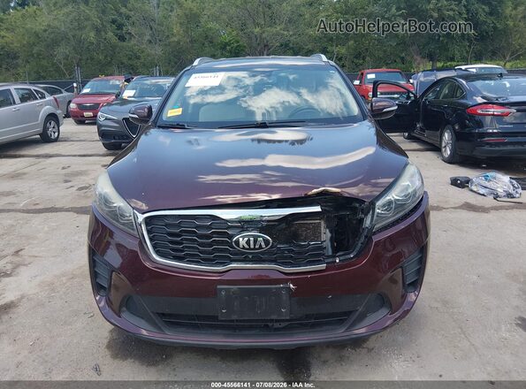 5XYPGDA52KG526266 2019 KIA SORENTO Burgundy Vista del cuadro de instrumentos