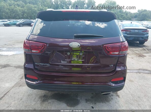 5XYPGDA52KG526266 2019 KIA SORENTO Burgundy 