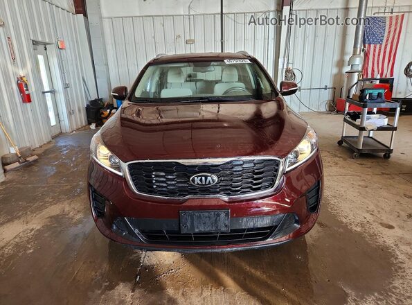 5XYPGDA53KG478048 2019 KIA SORENTO Burgundy წინა ხედი