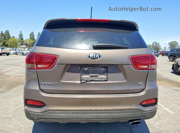 5XYPGDA55LG620286 2020 KIA SORENTO Brown Հետևի տեսք
