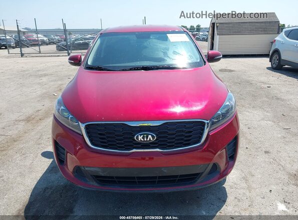 5XYPGDA56KG487939 2019 KIA SORENTO Maroon Вид задньої частини салону