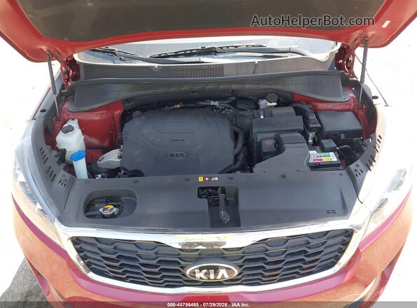 5XYPGDA56KG487939 2019 KIA SORENTO Maroon Вид ззаду