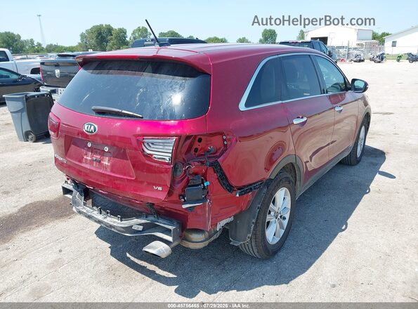 5XYPGDA56KG487939 2019 KIA SORENTO Maroon Задня права чверть