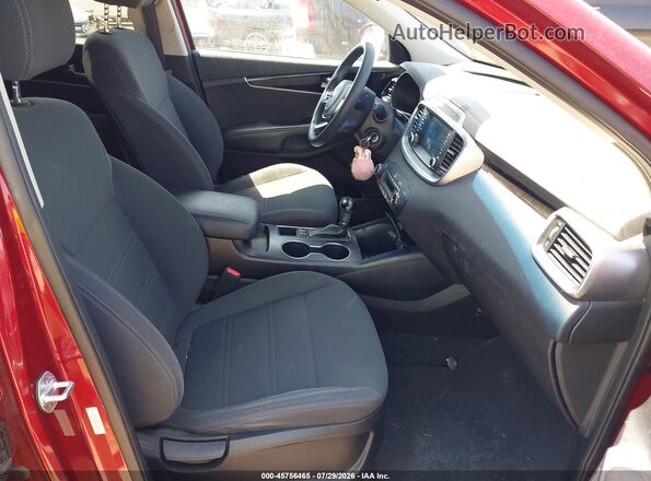 5XYPGDA56KG487939 2019 KIA SORENTO Maroon Вид салону спереду