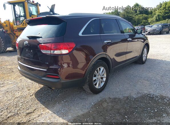 5XYPGDA57HG317209 2017 KIA SORENTO Maroon Задня права чверть