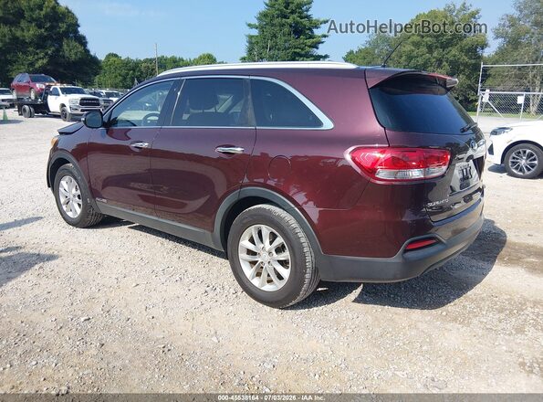 5XYPGDA57HG317209 2017 KIA SORENTO Maroon Задня ліва чверть