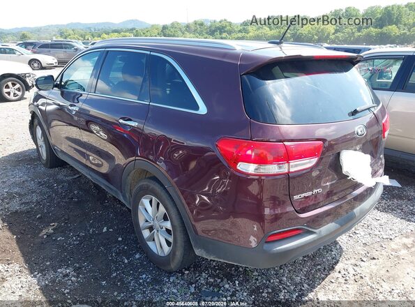 5XYPGDA57JG407773 2018 KIA SORENTO Burgundy Trasero izquierdo