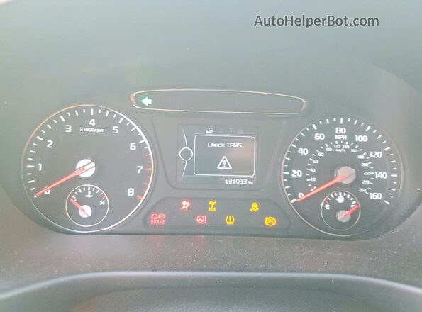 5XYPGDA59GG160636 2016 KIA SORENTO Синий Вид щитка приборов