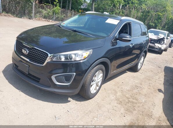 5XYPGDA59GG179140 2016 KIA SORENTO Black Առջևի ձախ երեք քառորդ տեսարան