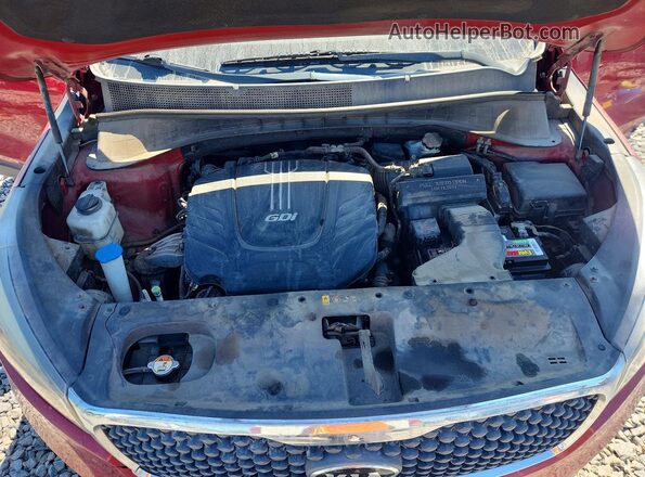 5XYPGDA59JG382407 2018 KIA SORENTO Red ძრავის განყოფილების ხედი