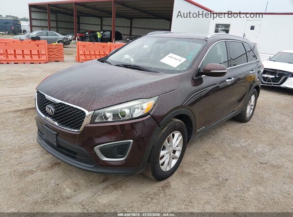 5XYPGDA5XGG049402 2016 KIA SORENTO Burgundy Передня ліва чверть