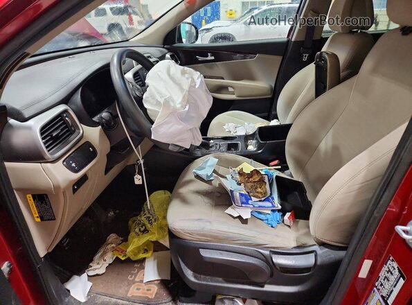 5XYPGDA5XGG131291 2016 KIA SORENTO Red Вид салону спереду